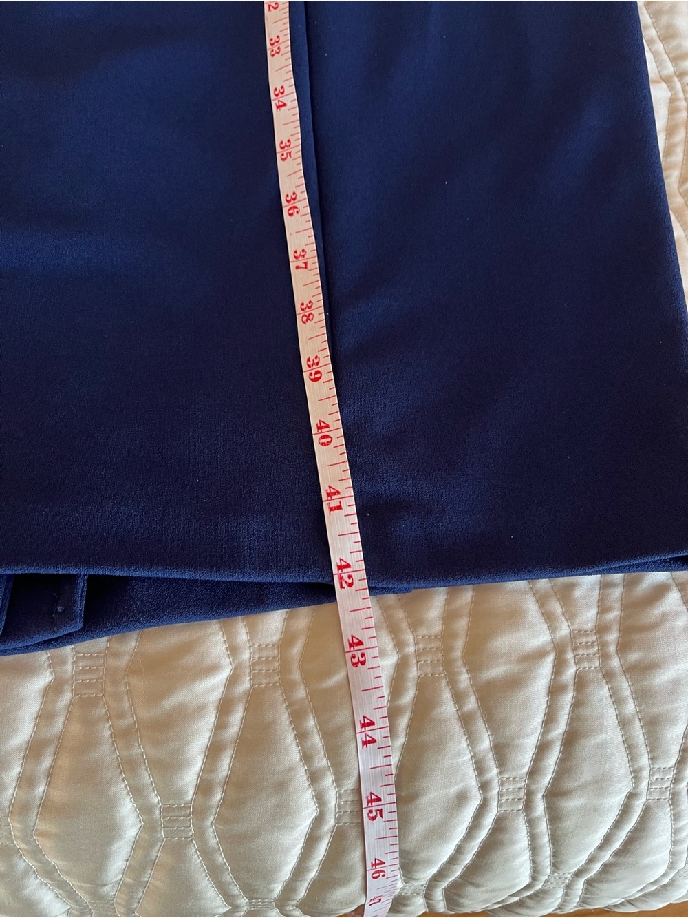 Adrianna Papell Navy Blue Midi Dress with Tiered Bell Sleeves - Picture 13 of 13